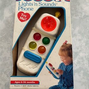 Vintage Fisher-Price Learning Toy White and Red Interactive Phone